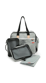 Skip Hop Duo Weekender Diaper Bag - Grey Melange - Tadpole
