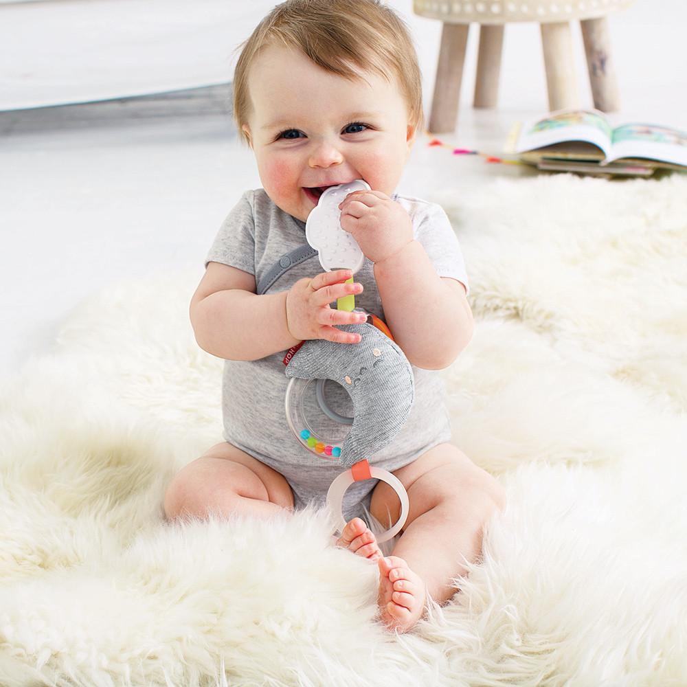 Skip Hop Silver Lining Cloud Rattle Moon Stroller Toy - Tadpole