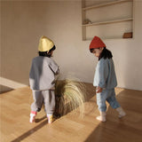 Slate Crewneck Pocket Sweater & Pant Set - Tadpole