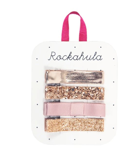 Sparkle Bar Clips Gold - Tadpole