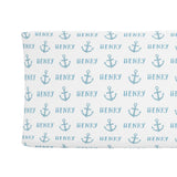 Sugar + Maple Changing Pad Cover - Anchor Blue - Tadpole