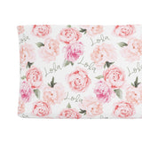 Sugar + Maple Changing Pad Cover - Peach Peony Blooms - Tadpole