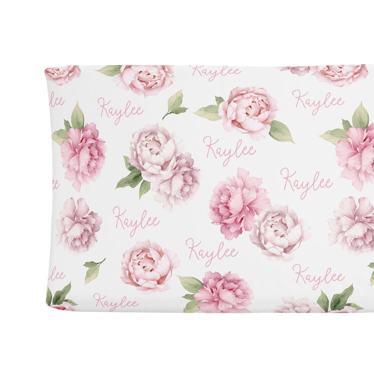 Sugar + Maple Changing Pad Cover - Pink Peonies - Tadpole