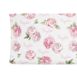 Sugar + Maple Changing Pad Cover - Pink Peonies - Tadpole