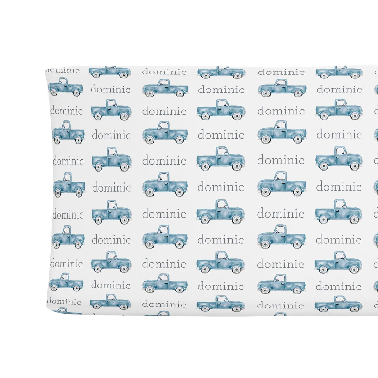 Sugar + Maple Changing Pad Cover - Truck Blue - Tadpole
