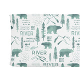 Sugar + Maple Changing Pad Cover - Woodland Green - Tadpole