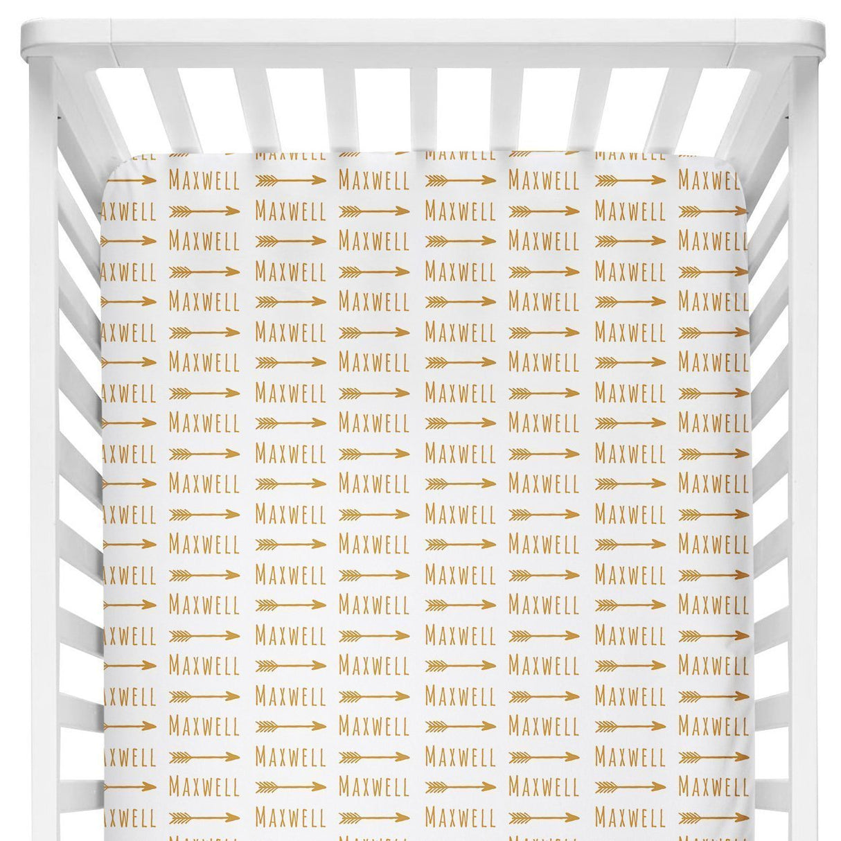 Sugar + Maple Crib Sheet - Arrow - Tadpole