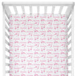 Sugar + Maple Crib Sheet - Flamingo - Tadpole