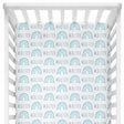 Sugar + Maple Crib Sheet - Rainbow Blue - Tadpole