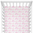 Sugar + Maple Crib Sheet - Rainbow Pink - Tadpole