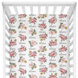 Sugar + Maple Crib Sheet - Retro Rose - Tadpole