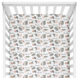 Sugar + Maple Crib Sheet - Tropical Floral - Tadpole