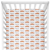 Sugar + Maple Crib Sheet - Truck Orange - Tadpole