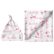 Sugar + Maple Large Blanket & Hat Set - Flamingo - Tadpole