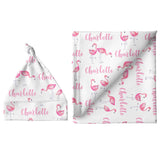 Sugar + Maple Large Blanket & Hat Set - Flamingo - Tadpole