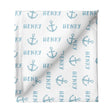 Sugar + Maple Large Stretchy Blanket - Anchor Blue - Tadpole