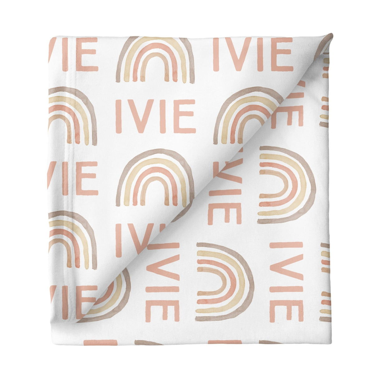 Sugar + Maple Large Stretchy Blanket - Rainbow Neutral - Tadpole