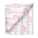 Sugar + Maple Large Stretchy Blanket - Rainbow Pink - Tadpole