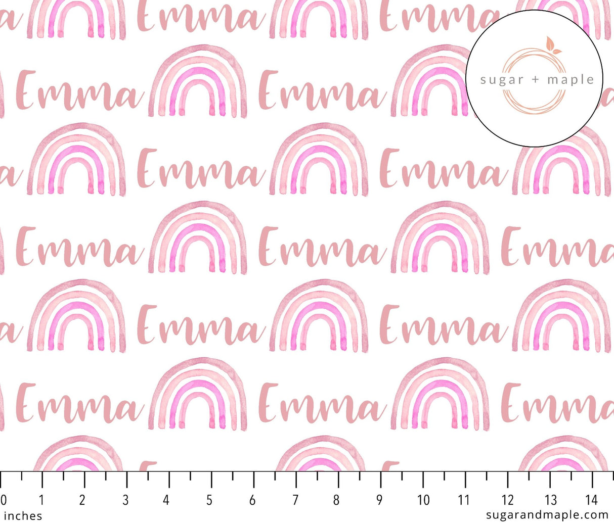 Sugar + Maple Large Stretchy Blanket - Rainbow Pink - Tadpole