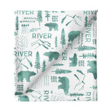 Sugar + Maple Large Stretchy Blanket - Woodland Green - Tadpole
