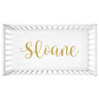 Sugar + Maple Personalized Crib Sheet - Centered Name - Tadpole