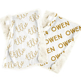 Sugar + Maple Personalized Minky Lovey Repeating Name (Choose your options) - Tadpole