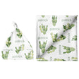 Sugar + Maple Small Blanket & Hat Set - Cactus - Tadpole