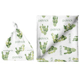 Sugar + Maple Small Blanket & Hat Set - Cactus - Tadpole