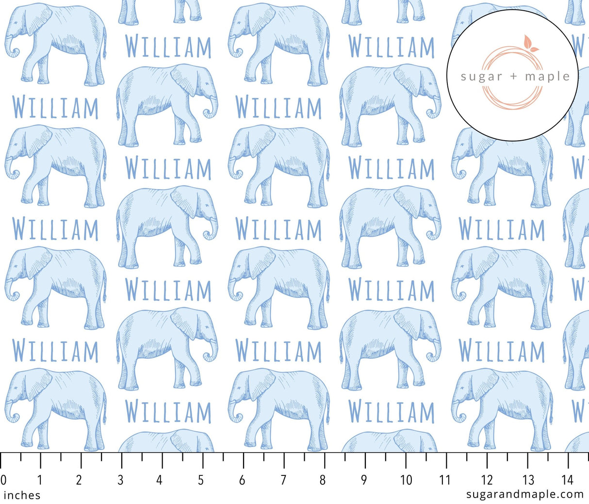 Sugar + Maple Small Blanket & Hat Set - Elephant Blue - Tadpole