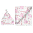 Sugar + Maple Small Blanket & Hat Set - Rainbow Pink - Tadpole