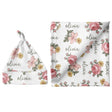 Sugar + Maple Small Blanket & Hat Set - Retro Rose - Tadpole