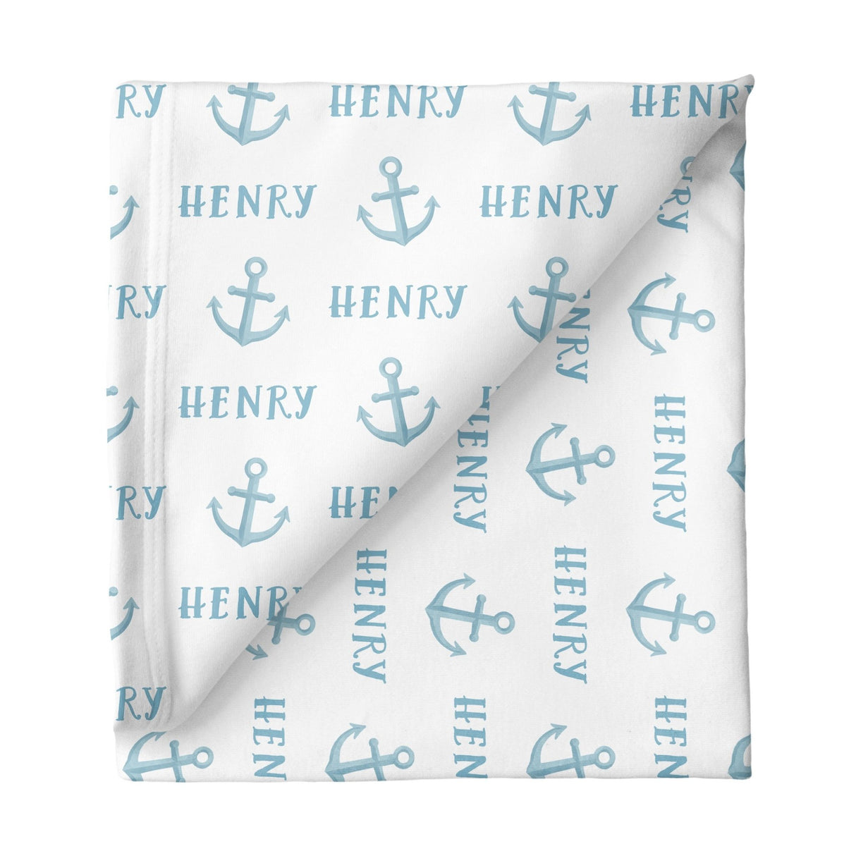 Sugar + Maple Small Stretchy Blanket - Anchor Blue - Tadpole