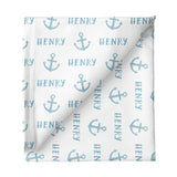 Sugar + Maple Small Stretchy Blanket - Anchor Blue - Tadpole