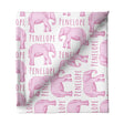 Sugar + Maple Small Stretchy Blanket - Elephant Pink - Tadpole