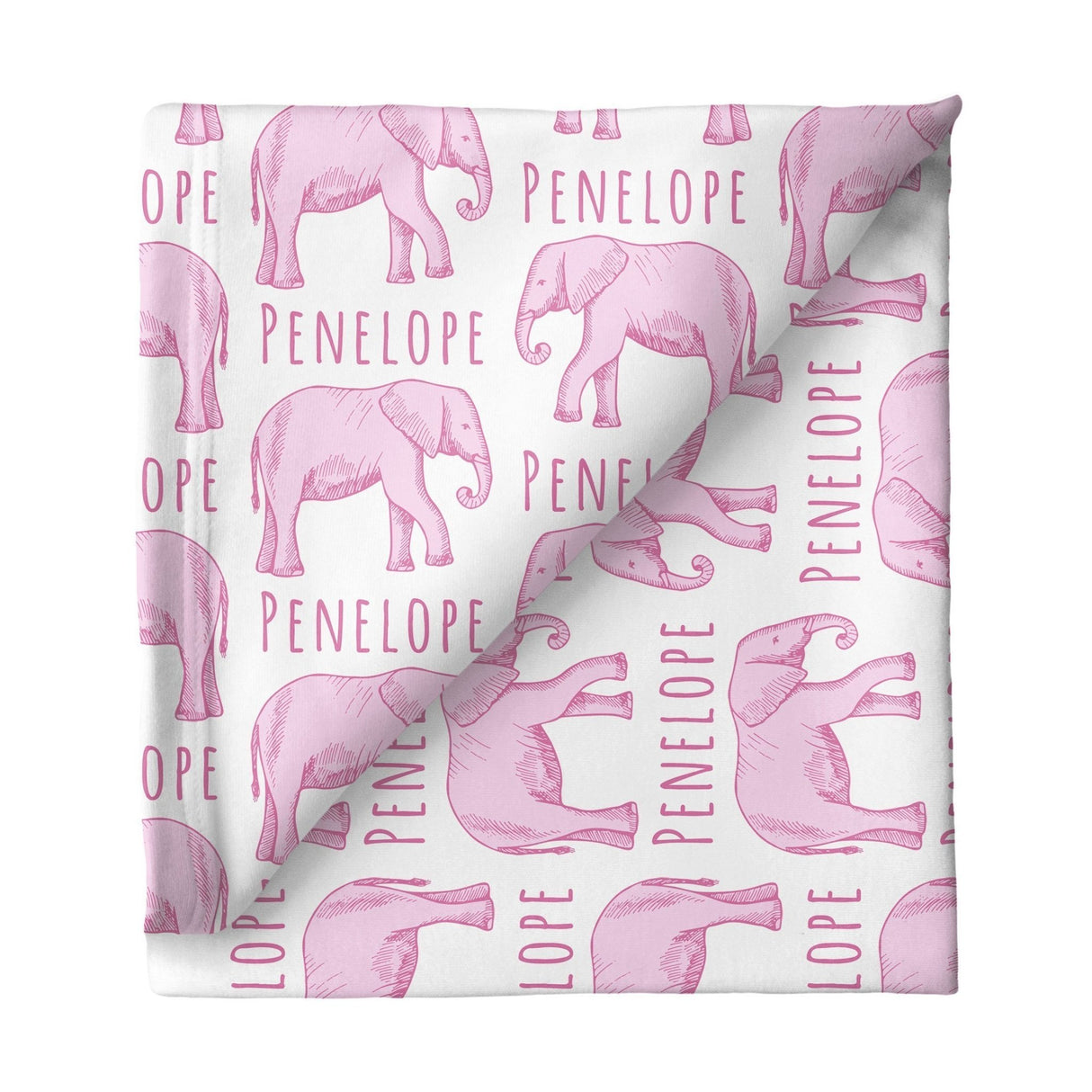Sugar + Maple Small Stretchy Blanket - Elephant Pink - Tadpole