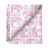 Sugar + Maple Small Stretchy Blanket - Elephant Pink - Tadpole