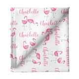 Sugar + Maple Small Stretchy Blanket - Flamingo - Tadpole
