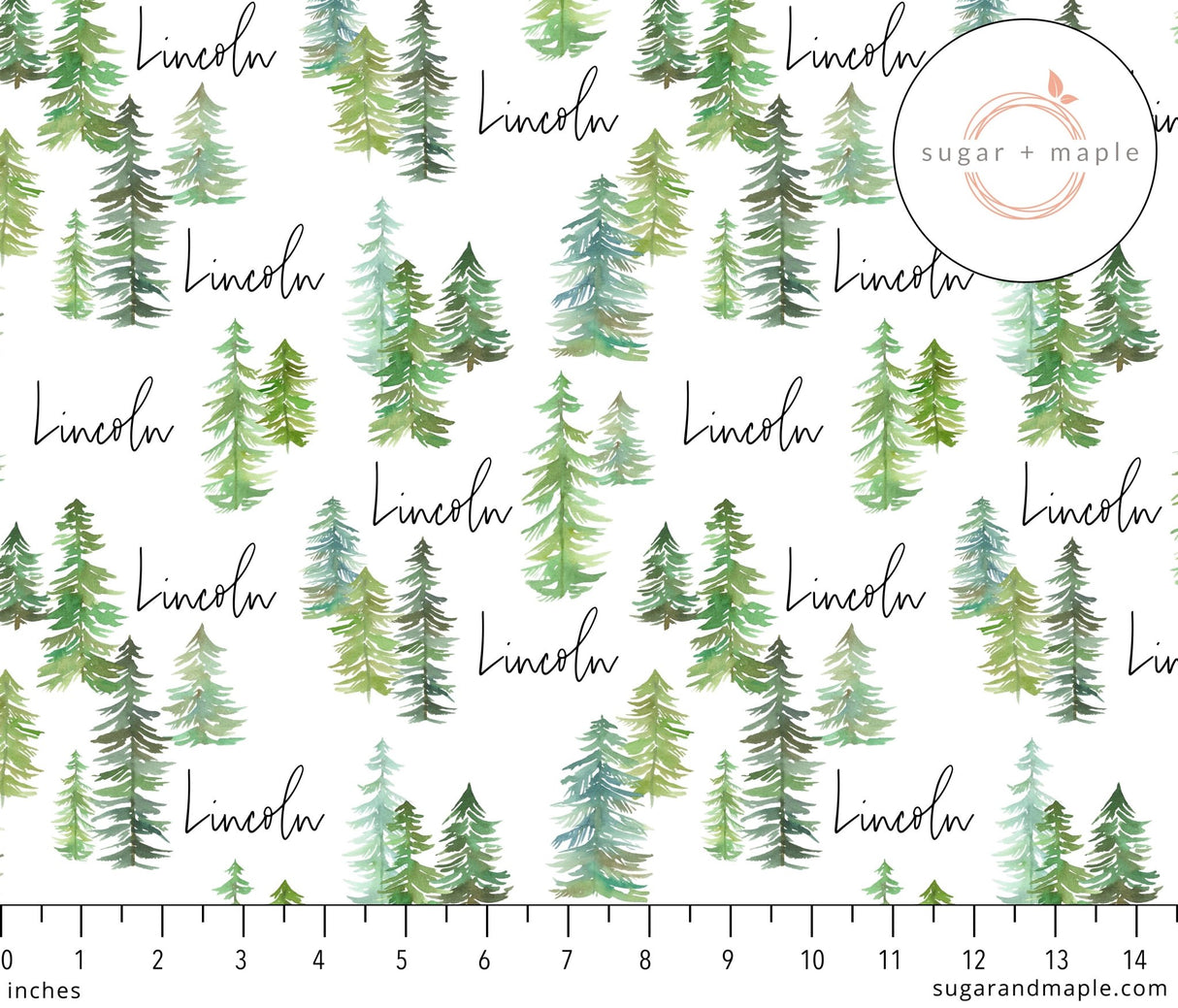 Sugar + Maple Small Stretchy Blanket - Pine Tree - Tadpole