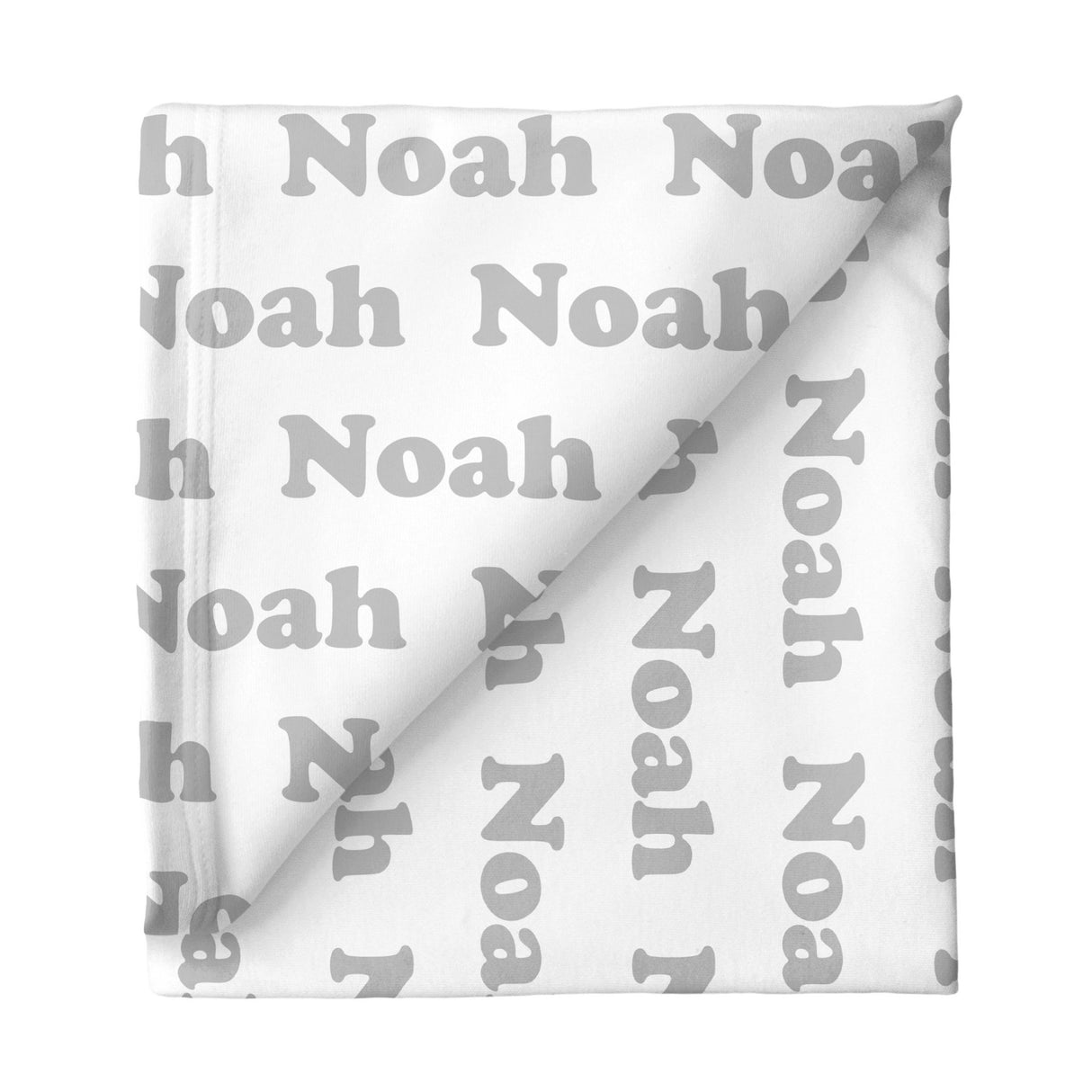 Sugar + Maple Small Stretchy Blanket - Repeating Name - Tadpole