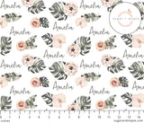 Sugar + Maple Small Stretchy Blanket - Tropical Floral - Tadpole