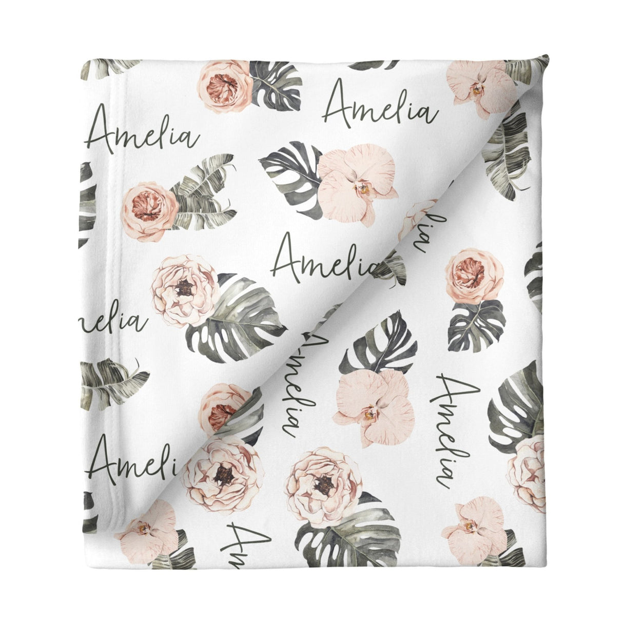 Sugar + Maple Small Stretchy Blanket - Tropical Floral - Tadpole