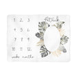 Sugar + Maple Tropical Boho Leaves Milestone Blanket - Personalized - Tadpole