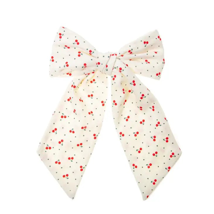 Sweet Cherry Long Bow Clip - Tadpole