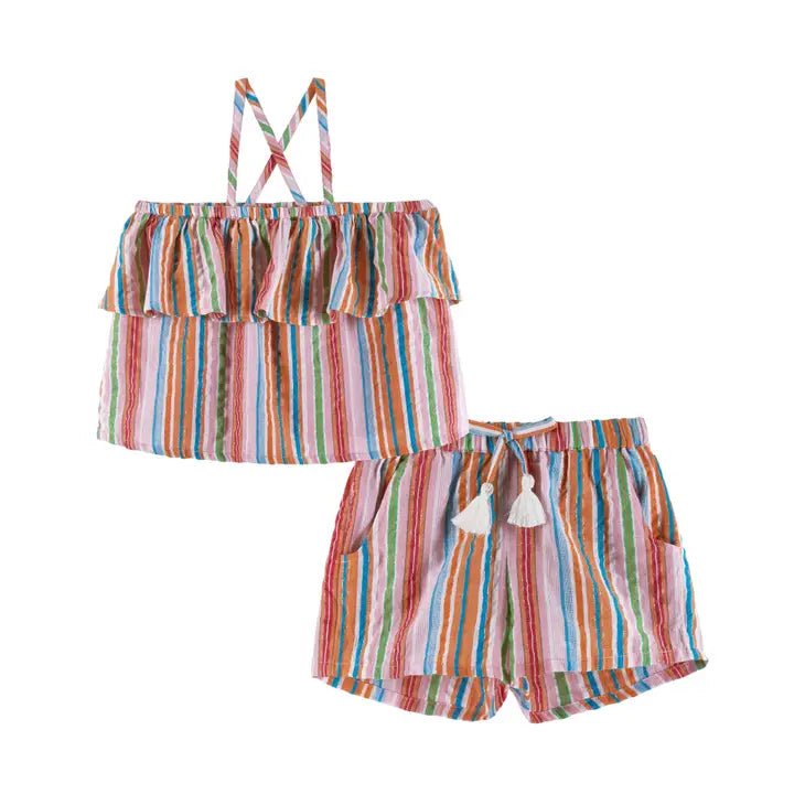 TANK & SHORT SET - LUREX STRIPE - Tadpole