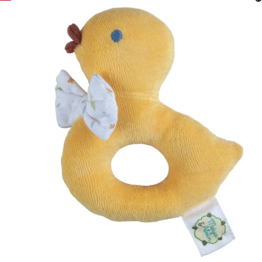 Tara the Duck - Baby Fabric Rattle - Tadpole