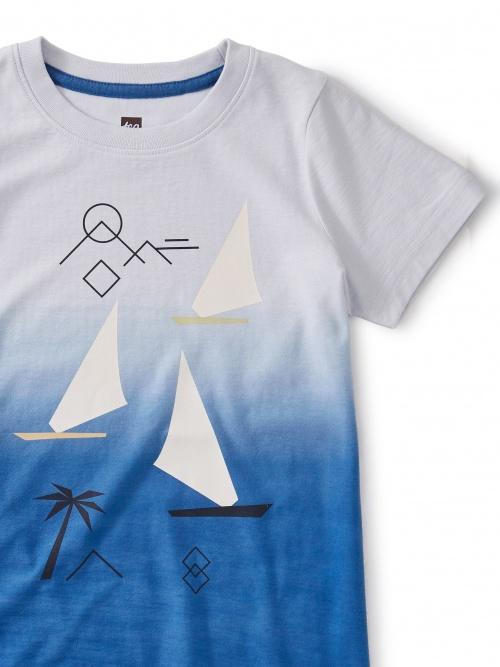 Tea Collection Dip Dye Boat Tee - Tadpole