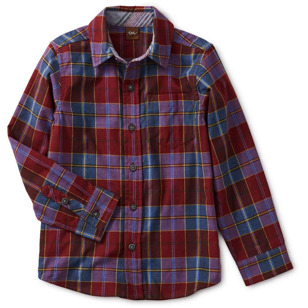 Tea Collection Family Plaid Button Up Shirt - Tadpole