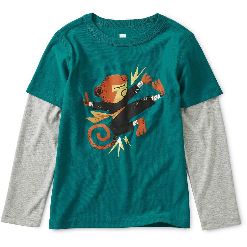 Tea Collection Monkey Layered Graphic Tee - Tadpole