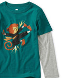 Tea Collection Monkey Layered Graphic Tee - Tadpole
