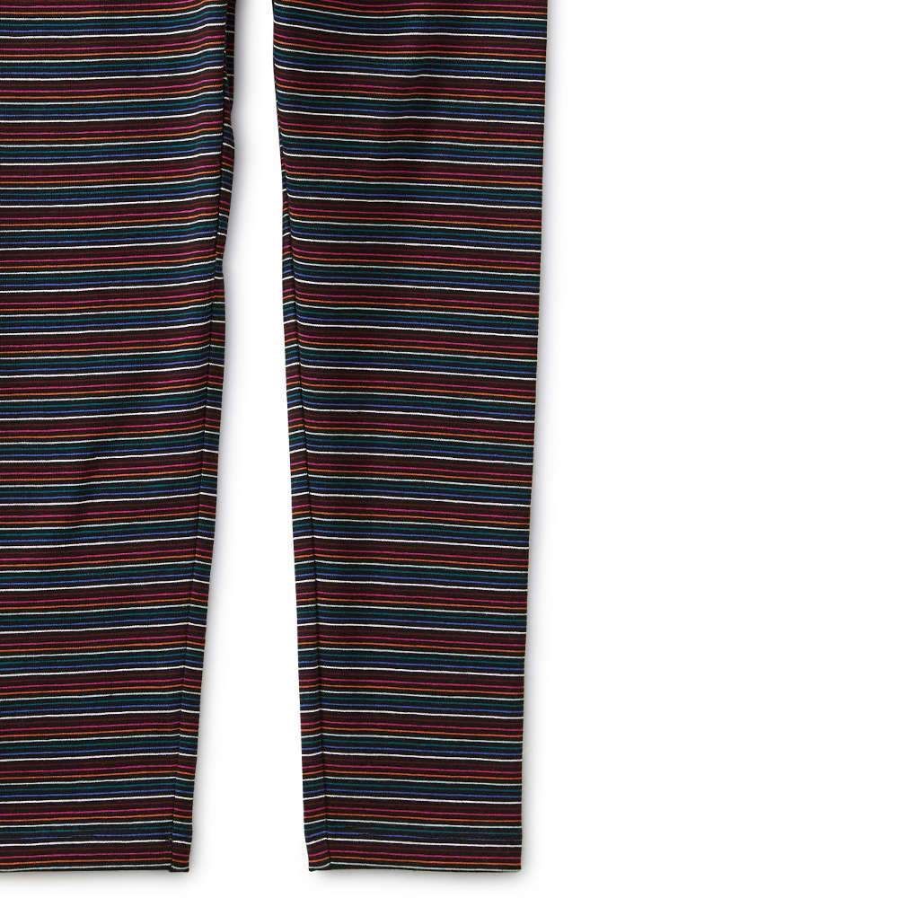 Tea Collection Multi Stripe Leggings Jet Black - Tadpole
